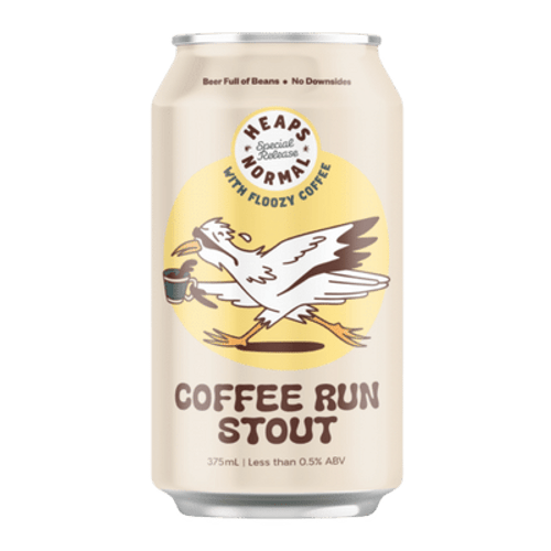 Heaps Normal Coffee Run Alcohol Free Stout 375ml Can