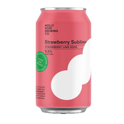 Molly Rose Strawberry Sublime Alcohol Free Strawberry Lime Gose 375ml Can