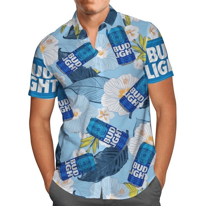Elegant Bud Light Floral Hawaiian Shirt Gift For Beer Lovers